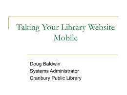 Creating a FREE mobile website for your library