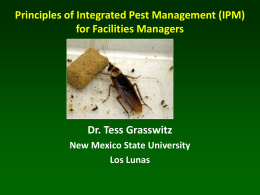 Integrated pest management (IPM) for the urban environment