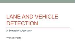 Lane and Vehicle Detection - Department of Electrical and