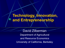 Technology, Innovation, And Entrepreneurship