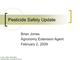 Pesticide Safety Update