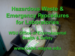Waste Tags - Welcome - Office of Environmental Health and