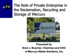 Mercury Waste Solutions, Inc.