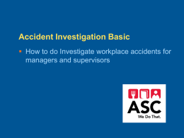 Accident Investigation Basics