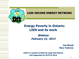 LOW-INCOME ENERGY NETWORK