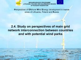 2.4. Study on perspectives of main grid network