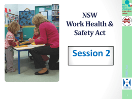NSW Work Health Safety Act 2012