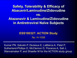 Safety, Tolerability, & Efficacy of Abacavir / Lamivudine