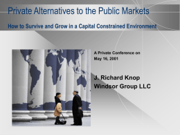 Private Alternatives to the Public Markets