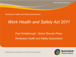 Workplace Health and Safety Queensland PowerPoint template