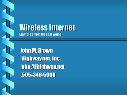 Wireless Internet Working