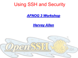 SSH Security Discussion and Lab