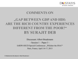 Comments on „Gap between GDP and HDI: Are the Rich Country