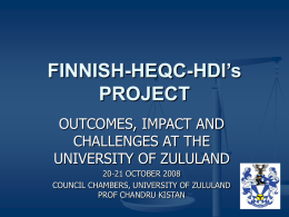 FINNISH-HEQC-HDI’S PROJECT