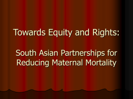 South Asian Partnerships for Reducing Maternal Mortality