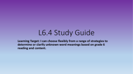 L6.4 Study Guide - Campbell County High School