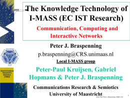 CULTH2 - The Knowledge Technology of I-MASS