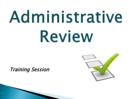 Administrative Review - Shelby County Schools