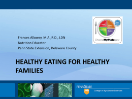 Healthy Eating for Healthy Families