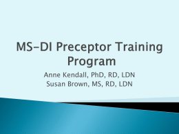 Preceptor Training powerpoint