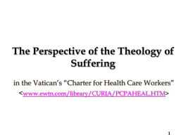 The Vatican’s “Charter for Health Care Workers”