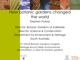 How botanic gardens changed the world