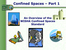 Confined Spaces WISHA Part One - Home