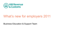 What's new for employers 2009