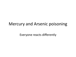 Mercury poisoning - Bridgewater College