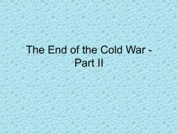 The End of the Cold War