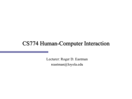 CS455 GUI Design and Implementation