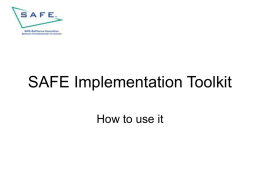 SAFE Working Groups