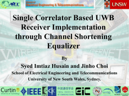 Single Correlator Based UWB Receiver Implementation