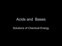 Acid-Base Reactions - Wilson High School