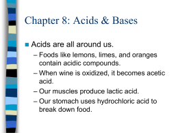 Chapter 8: Acids & Bases