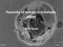 Passivity of metals and metallic alloys