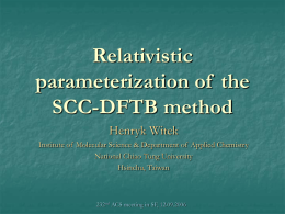 Relativistic parameterization of the SCC