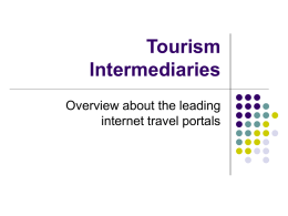 Tourism Intermediaries - VirtuaaliAMK