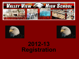 Spring Registration - Valley View High School
