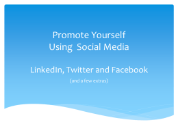 Promote Yourself with Social Media