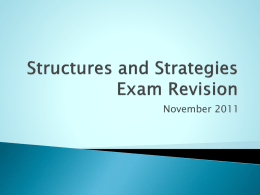 Structures and Strategies Exam Revision