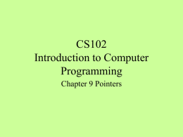 CS102 Introduction to Computer Programming