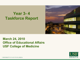 Year 3-4 taskforce report - University of South Florida