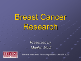 Breast Cancer Research - Stevens Institute of Technology