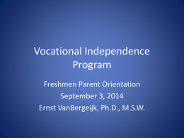 Vocational Independence Program
