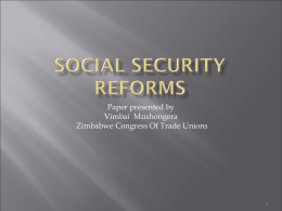Social security Reforms