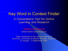 Key Word in Context Finder: A Concordance Tool for Online