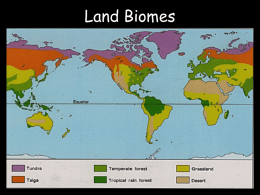 Land Biomes - American Academy