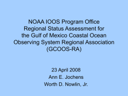 NOAA IOOS Program Office Regional Status Assessment for [RA]