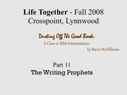 Life Together - Fall 2008 Crosspoint, Lynnwood